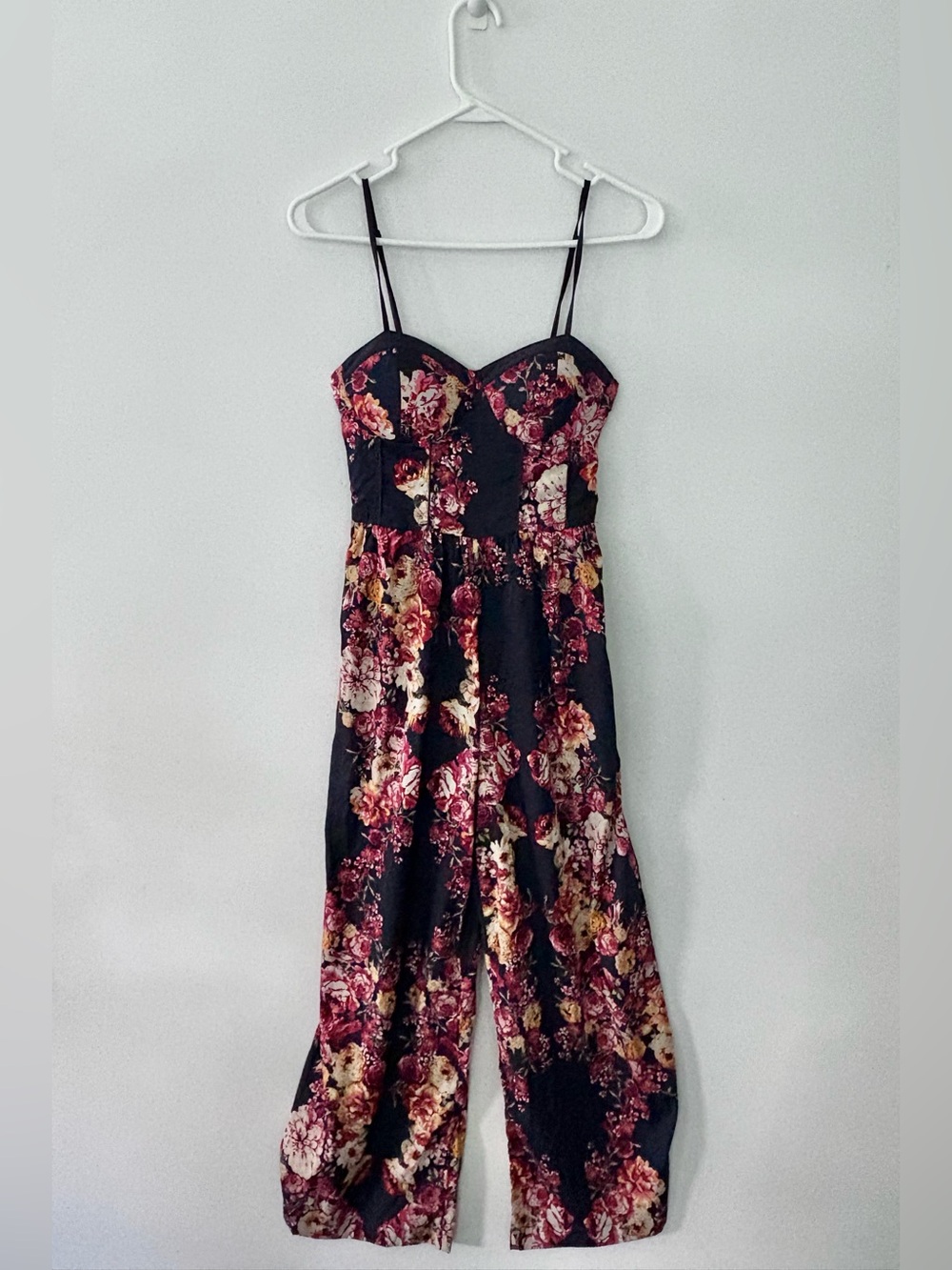 Band of Gypsies Floral Wide-Leg Jumpsuit – Size Small #0210 - Picture 2 of 6